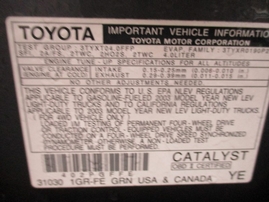 2003 TOYOTA 4RUNNER SR5 SAGE 4.0L AT 4WD Z17576